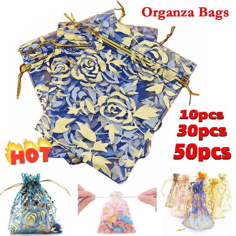 50pcs Drawstring Gift Bags for Wedding Party Favors Xmas Halloween Decor