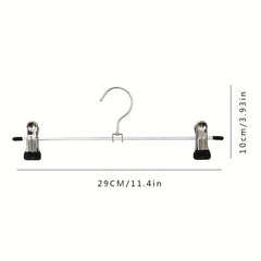10pcs Telescopic Pants Rack Clothes Hanger Pants Clip Stainless Steel