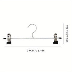 10pcs Telescopic Pants Rack Clothes Hanger Pants Clip Stainless Steel