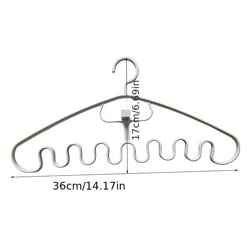 3pcs Space Saving Wave Shaped Hanger For Clothes & Accessories