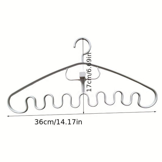 3pcs Space Saving Wave Shaped Hanger For Clothes & Accessories