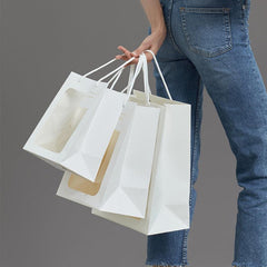 Flower Gift Paper Bag Packaging Bag Spot Gift Bag Transparent for Retail Stores