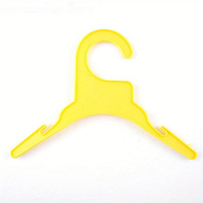 5pcs Small Plastic Pet Clothes Hangers Pink Yellow