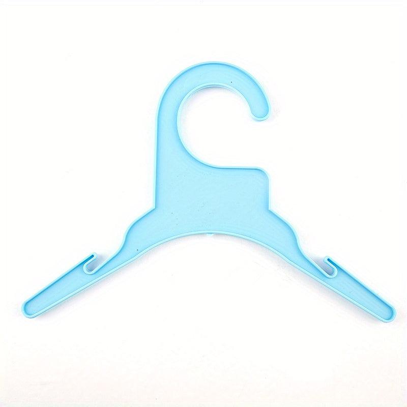 5pcs Small Plastic Pet Clothes Hangers Pink Yellow