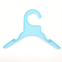 5pcs Small Plastic Pet Clothes Hangers Pink Yellow