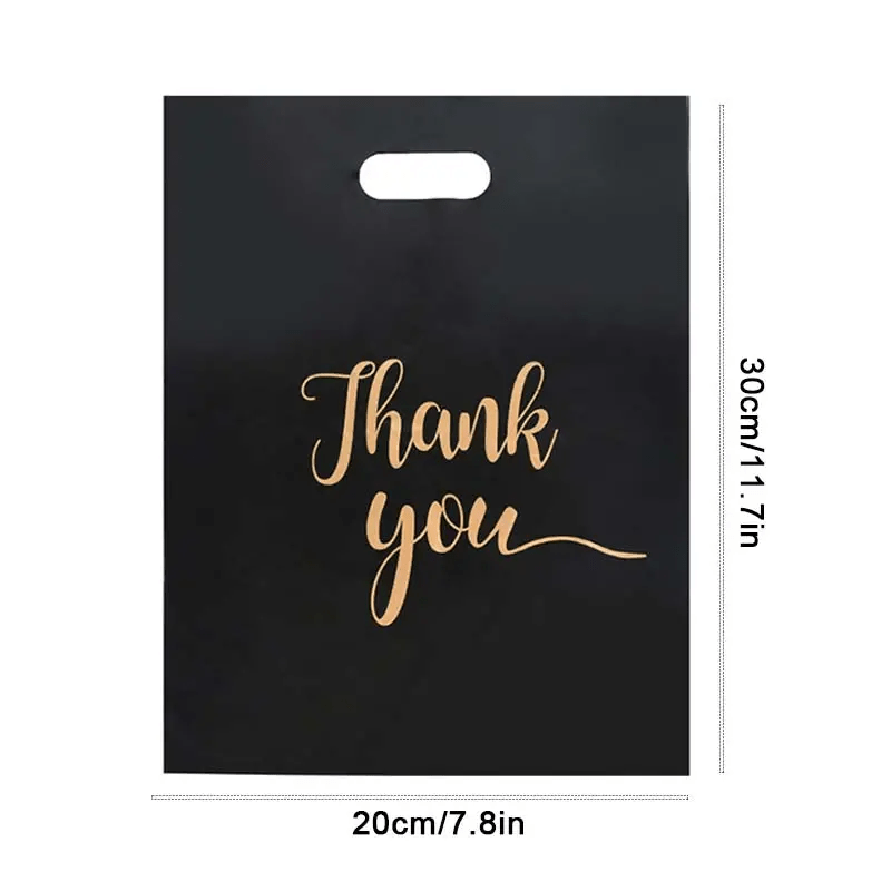 20pcs Thank You Plastic Jewelry Bag for Handbag Clothing Cosmetic Packaging