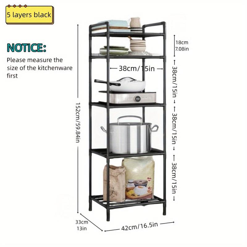 Metal Microwave Storage Shelf for Kitchen Organization