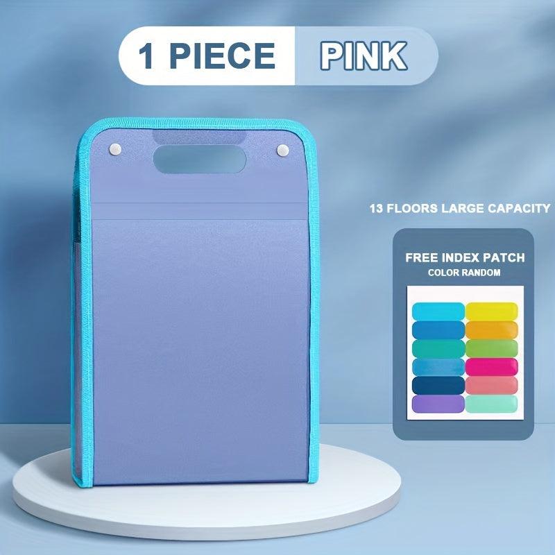 Portable File Storage Bag 13 Tier Vertical A4 Document Organizer