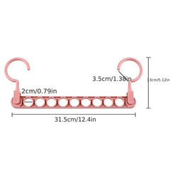9 Hole Magic Folding Hanger - Closet Organizer