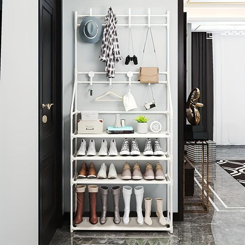 Coat Rack And Shoe Storage Rack - Freestanding Floor Coat Rack