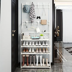 Coat Rack And Shoe Storage Rack - Freestanding Floor Coat Rack