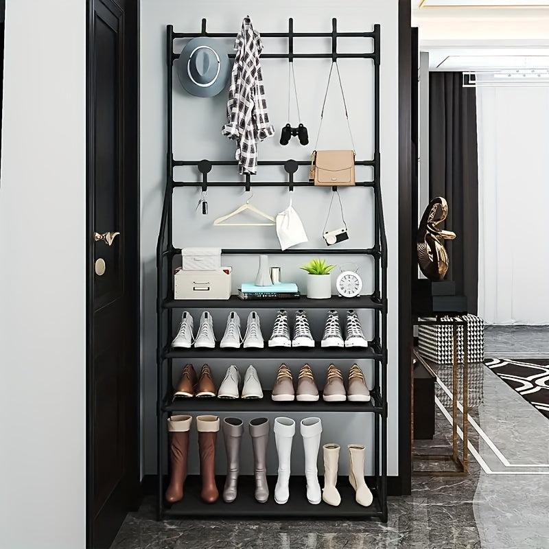 Coat Rack And Shoe Storage Rack - Freestanding Floor Coat Rack