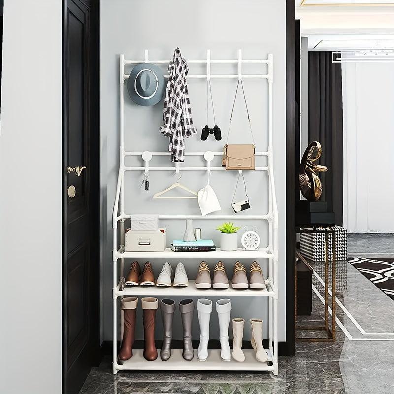 Coat Rack And Shoe Storage Rack - Freestanding Floor Coat Rack