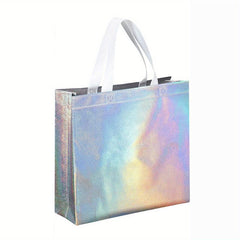 4pcs Reusable Gift Bags Shopping Tote Bags Non-woven Glossy Bulk