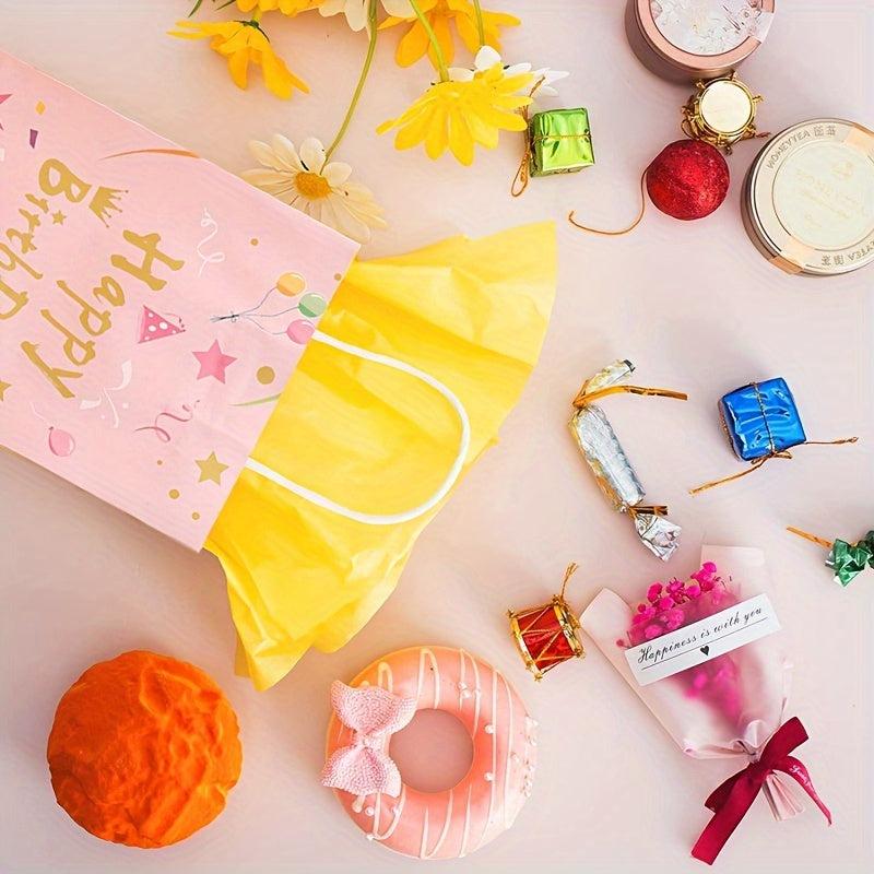 12pcs Foldable Paper Gift Bags Party Favor Candy Packaging Bag