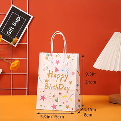 12pcs Foldable Paper Gift Bags Party Favor Candy Packaging Bag