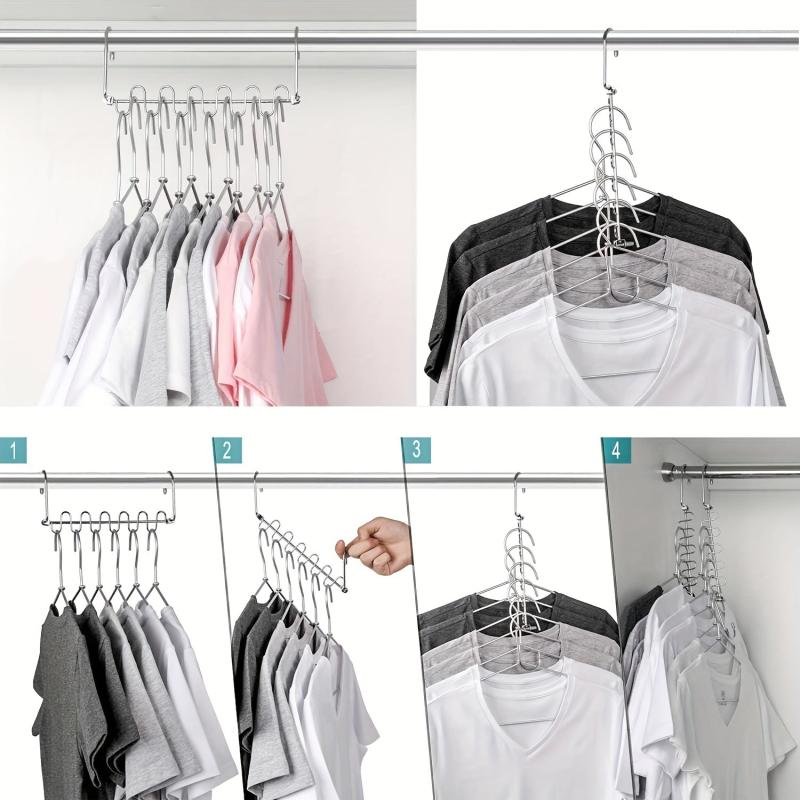 12 Slot Stainless Steel Space Saver Hangers