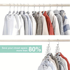 12 Slot Stainless Steel Space Saver Hangers