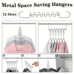 12 Slot Stainless Steel Space Saver Hangers