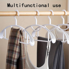 5pcs Plastic Non-marking Clothes Hanger Anti-Shoulder Angle Non-slip Dorm Hanger