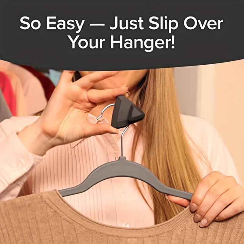 18pcs Ruby Space Triangles Ultra Hanger Hooks for Closet Space - Triple Pack