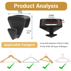 18pcs Ruby Space Triangles Ultra Hanger Hooks for Closet Space - Triple Pack
