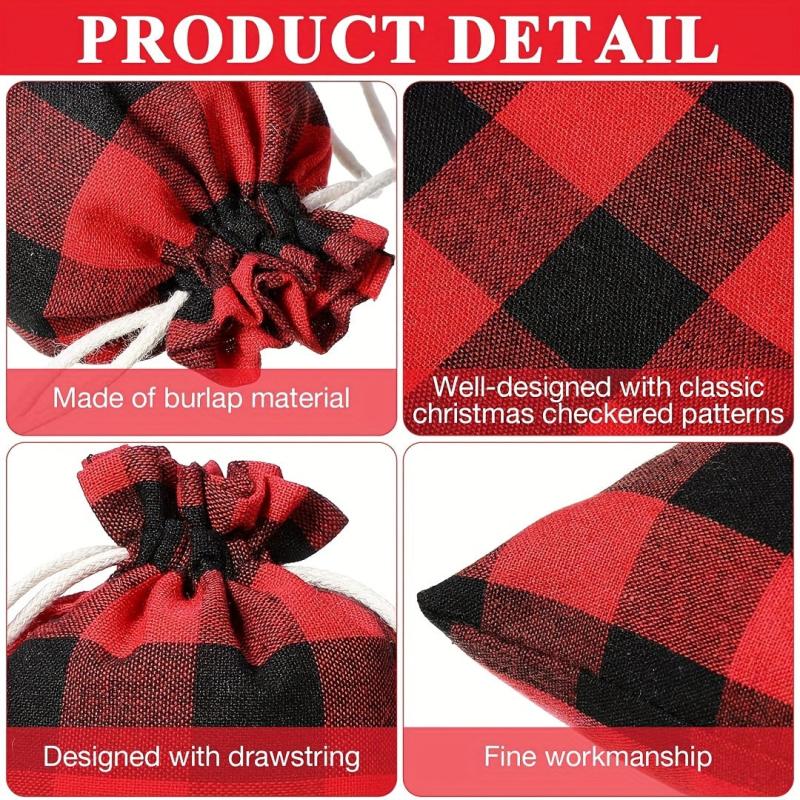10pcs Christmas Gift Bags - Perfect for Wrapping