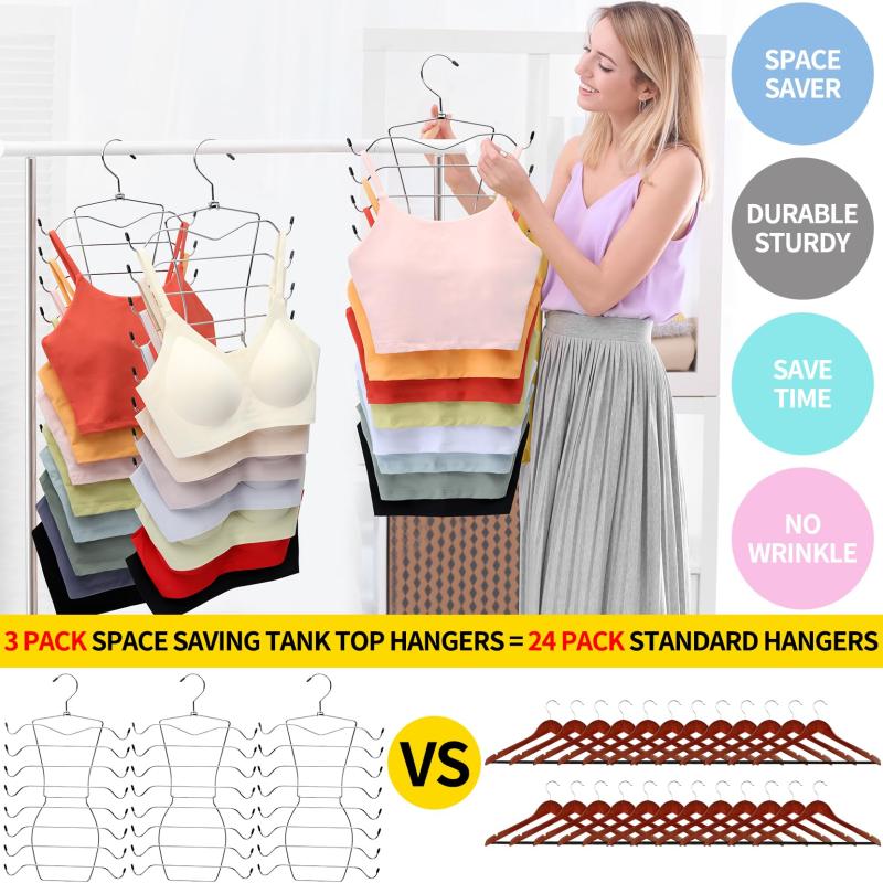 8 Tier Tank Top Hanger Closet Organizer Space Saving
