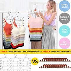 8 Tier Tank Top Hanger Closet Organizer Space Saving