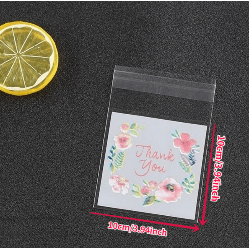 100pcs Translucent Self Adhesive Baking Packaging Bag for Candy and Jewelry