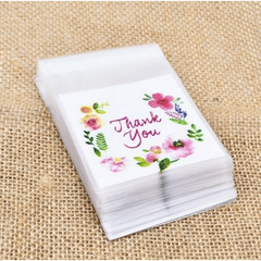 100pcs Translucent Self Adhesive Baking Packaging Bag for Candy and Jewelry