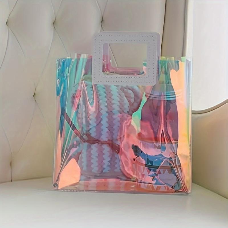 5pcs PVC Handbag Wedding Party Supplies Laser Bag Gift Bag Shopping Bag