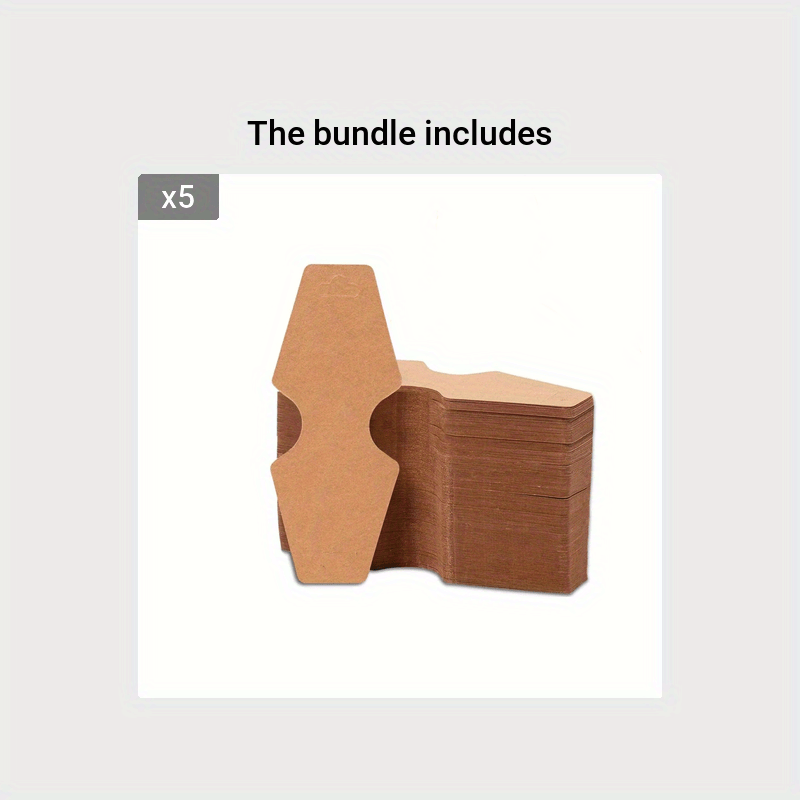 50PCS Foldable Cardboard Necklace Packaging with Rubber Band