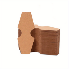 50PCS Foldable Cardboard Necklace Packaging with Rubber Band