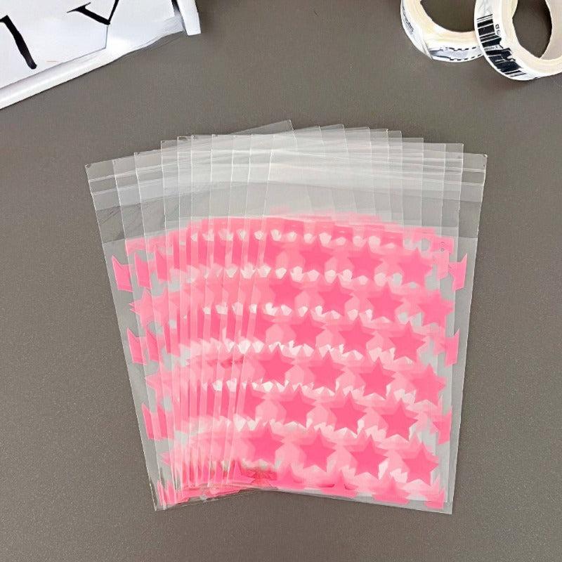 50pcs Star Self adhesive Bag For Card Out Packaging Essential Packaging Bag