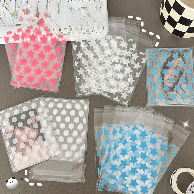 50pcs Star Self adhesive Bag For Card Out Packaging Essential Packaging Bag