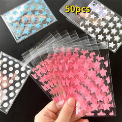 50pcs Star Self adhesive Bag For Card Out Packaging Essential Packaging Bag