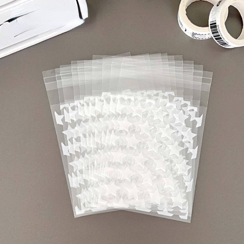 50pcs Star Self adhesive Bag For Card Out Packaging Essential Packaging Bag
