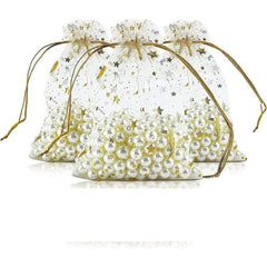 100 Organza Bags Candy Makeup Gift Net Bags Drawstring Goody For Party