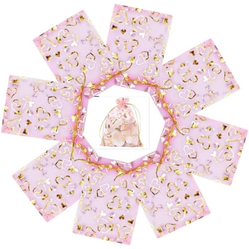 100 Organza Bags Candy Makeup Gift Net Bags Drawstring Goody For Party