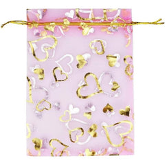 100 Organza Bags Candy Makeup Gift Net Bags Drawstring Goody For Party