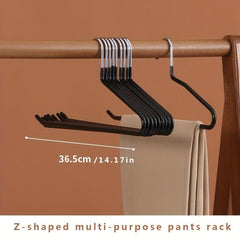 5pcs E-shaped Pants Hanger Storage Anti-slip Coated Clothes Clip