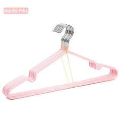 10pcs Set Metal PVC Non Slip Clothes Hangers for Clothing Stores