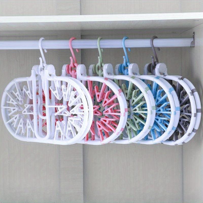 32 Clips Drying Rack Multifunctional Hanger for Clothing Stores