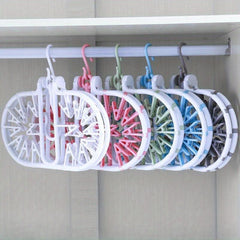32 Clips Drying Rack Multifunctional Hanger for Clothing Stores