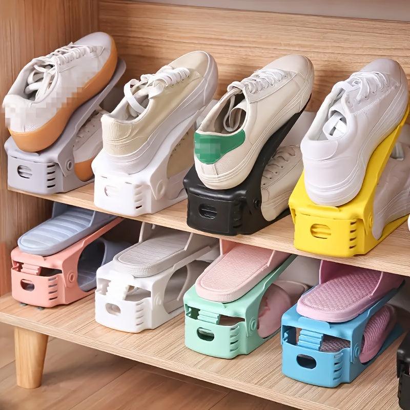 Adjustable Double Layer Shoe Rack Space Saving Organizer