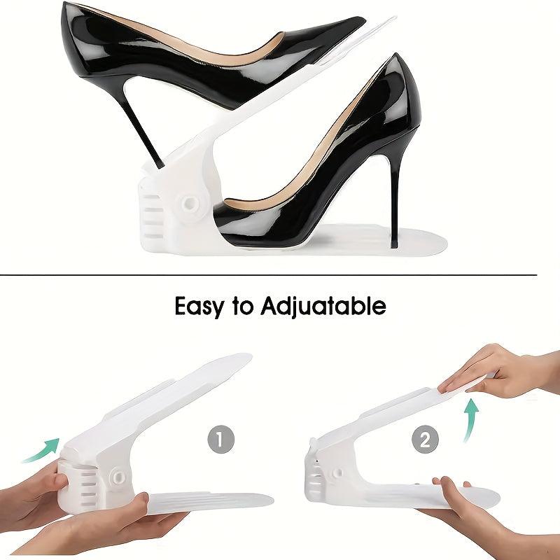 Adjustable Double Layer Shoe Rack Space Saving Organizer