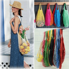 Portable Mesh Bag Supermarket Shopping Vegetable And Fruit Hollow Mesh Bag