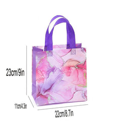4pcs Reusable Marble Tote Bags for Grocery and Parties