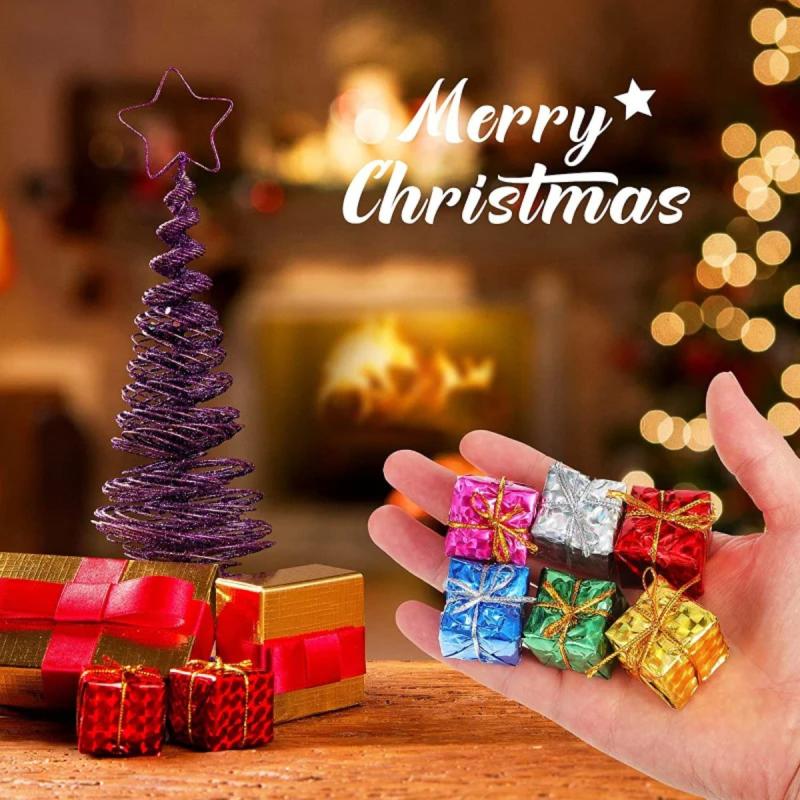 36pcs Mini Christmas Ornaments Xmas Tree Decor Gift Boxes Pendant